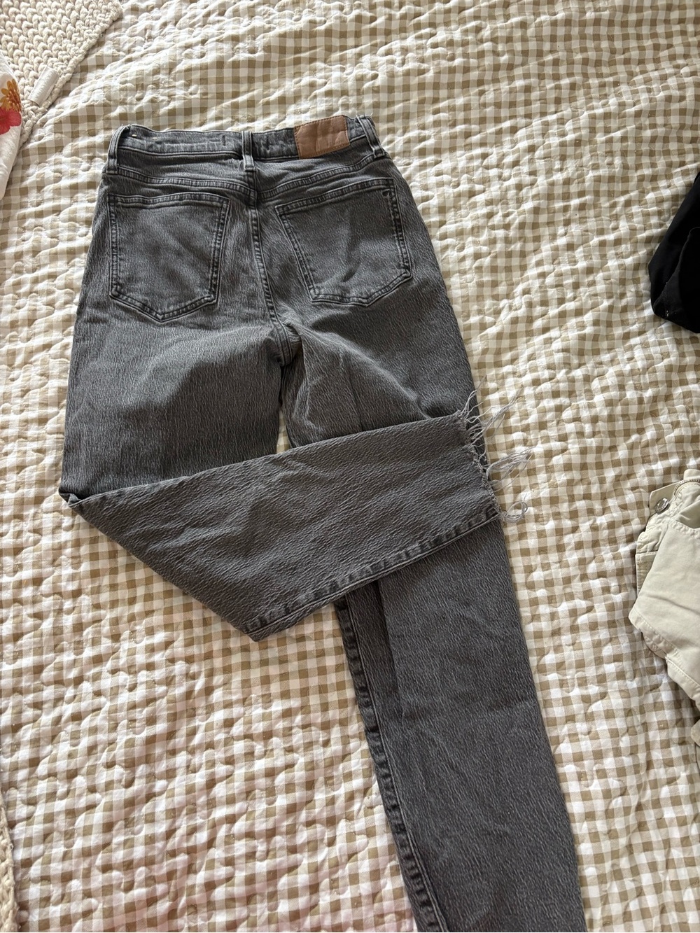 Gray High-Waisted Mom Jeans